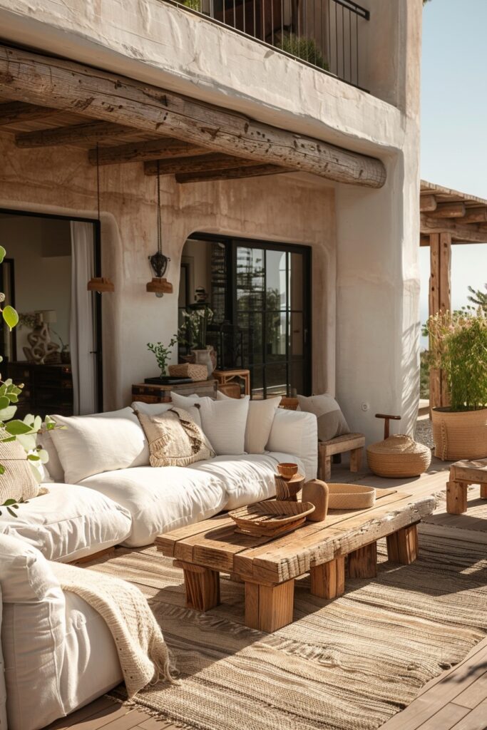 Neutral Scandi Boho Patio Themes