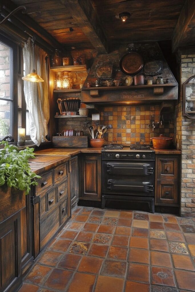 Old-World Rustic Kitchen