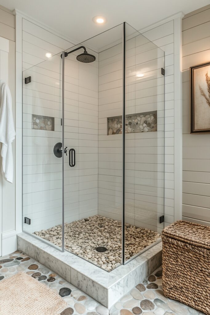 Pebble Floor Showers