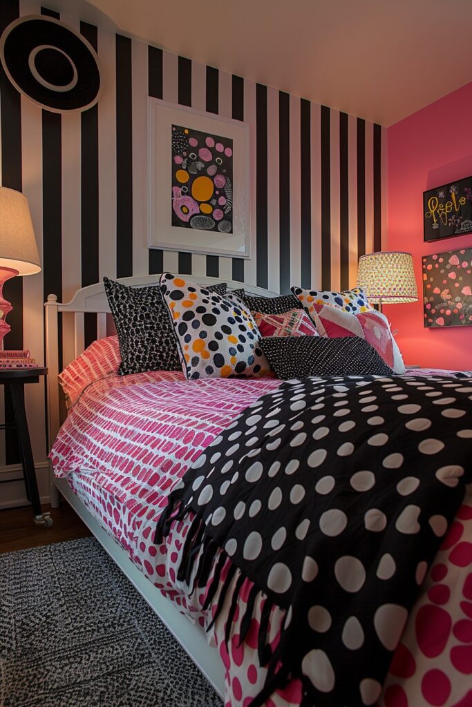 Playful Pink and Black Patterns