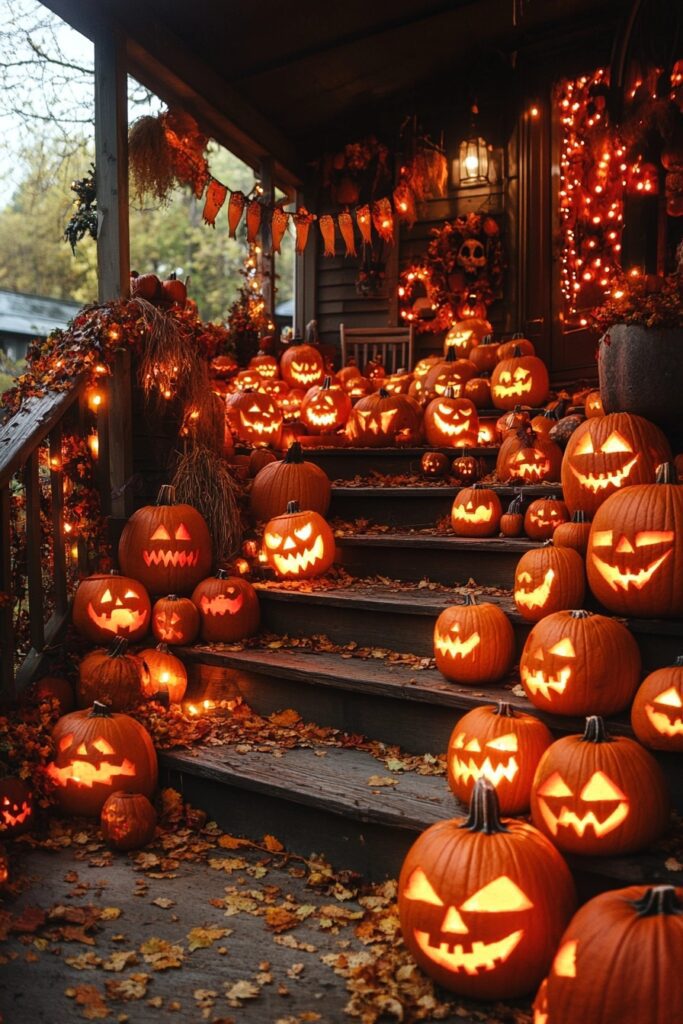 Pumpkin Festooned Foyer