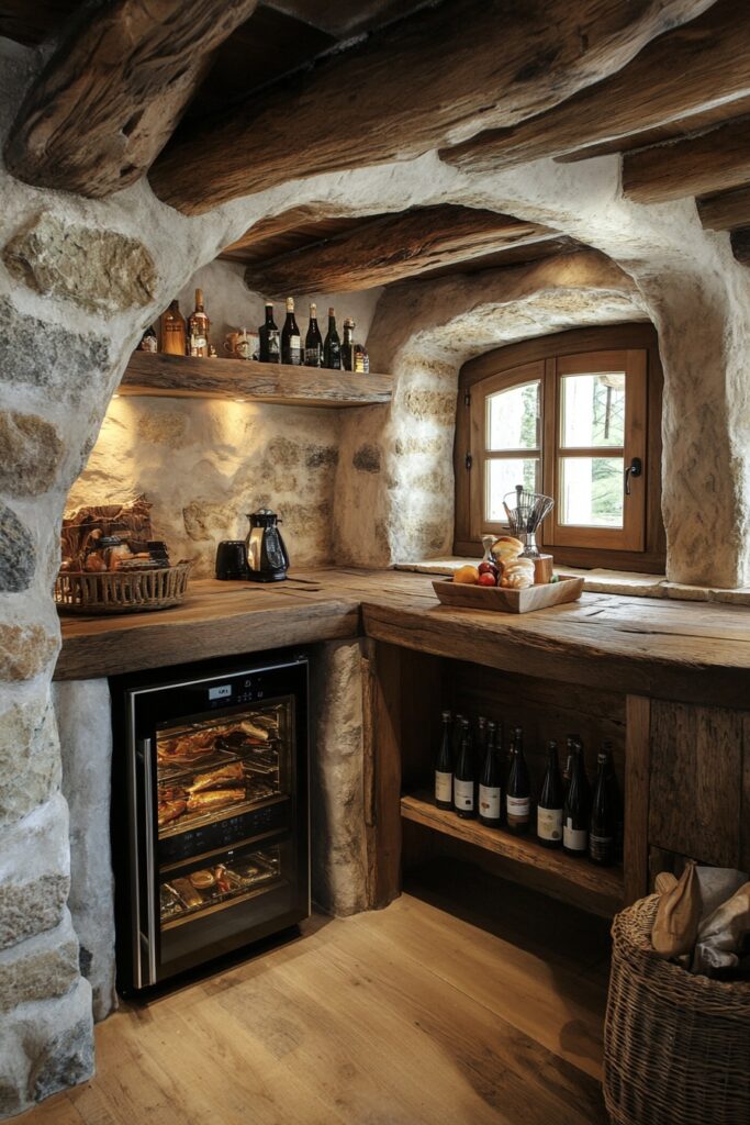 Rustic Kitchen with Modern Comforts