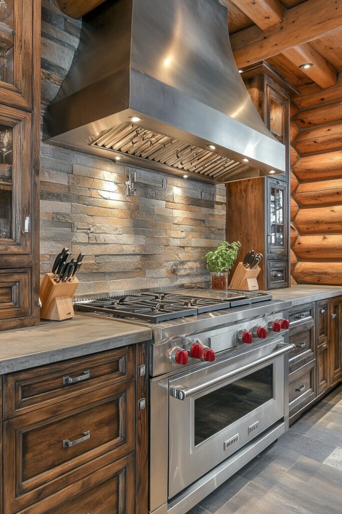 Rustic Log Cabin with Modern Twist