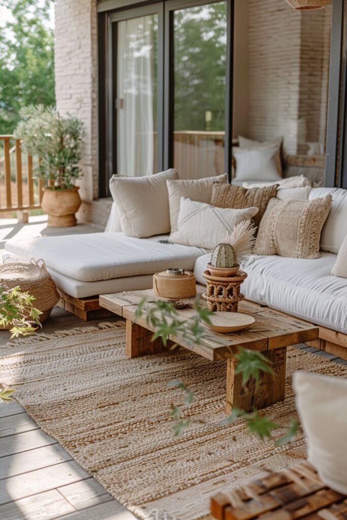 Sleek Scandi Boho Patio Furnishings