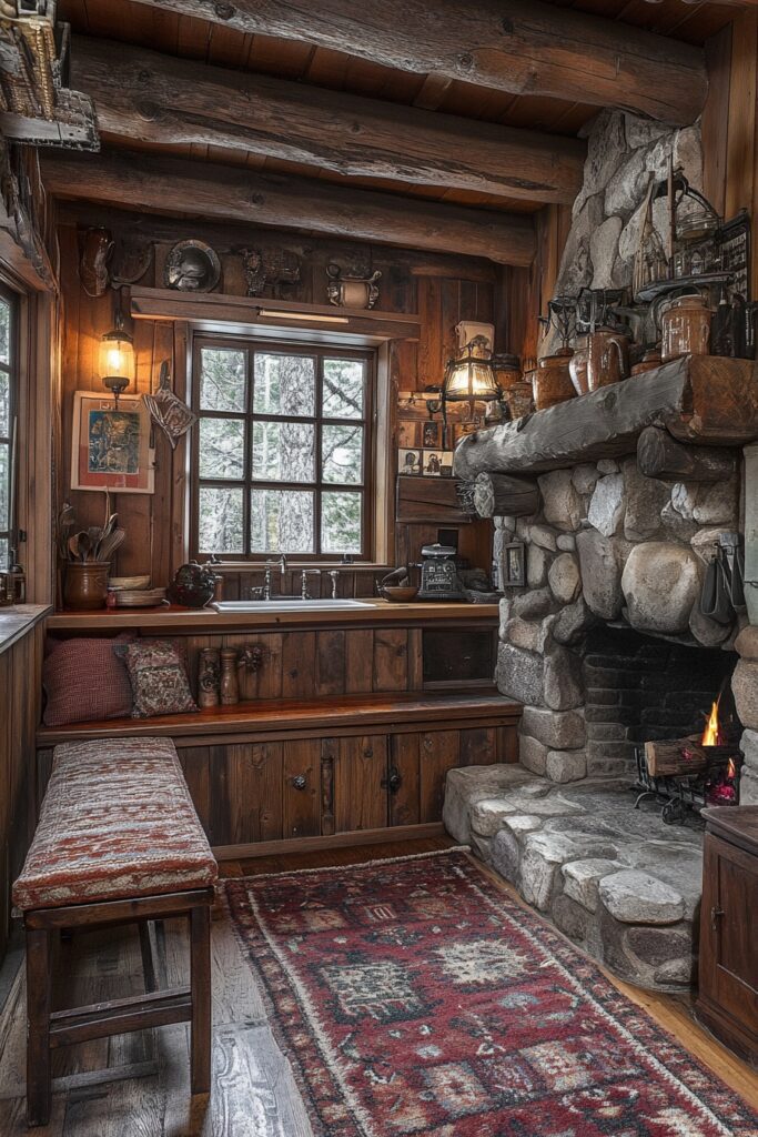 Snug Cabin Kitchen