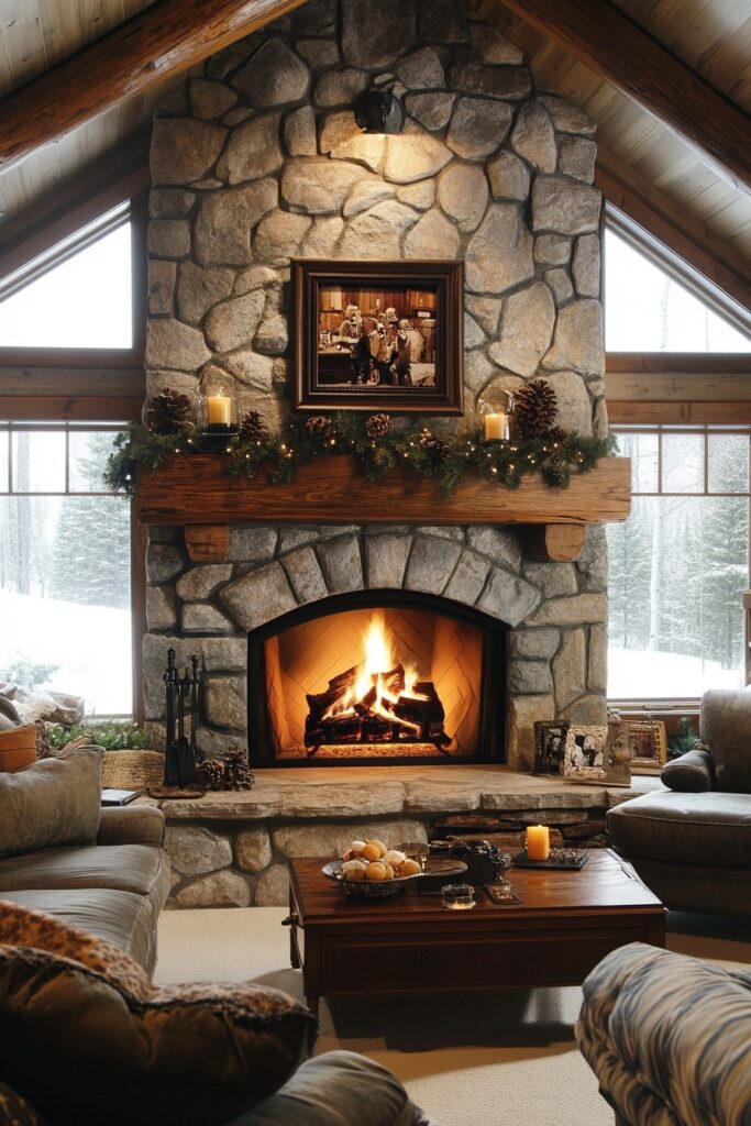 Stone Fireplace Highlights