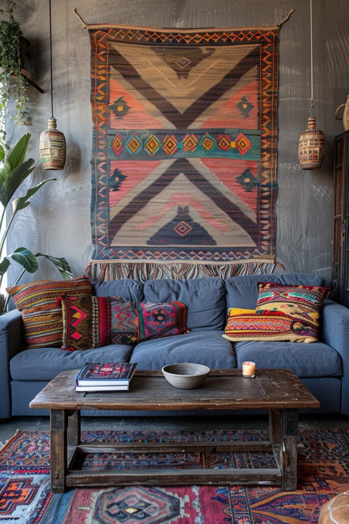 Textured Tapestries in Afrohemian Decor