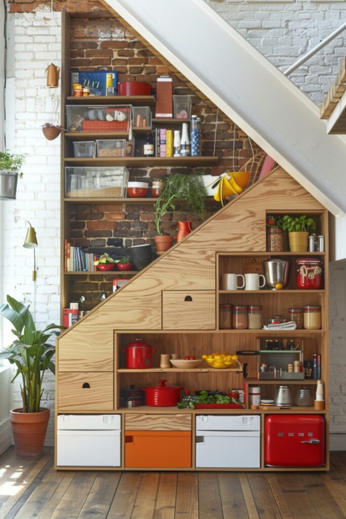 Versatile Multi-Functional Units Under Stairs