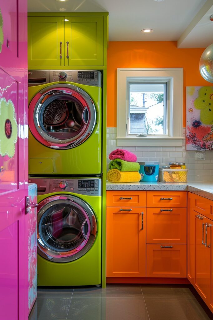 Vibrant Laundry Area