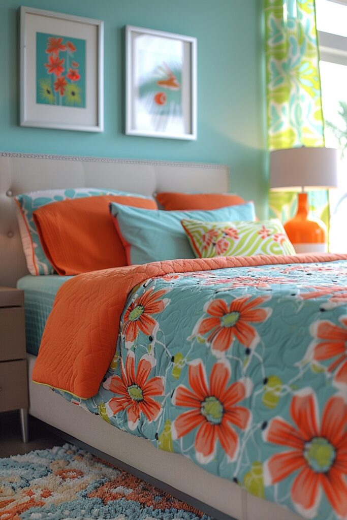 Vibrant Style Guest Room