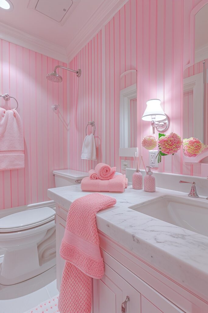 Whimsical Pink and White