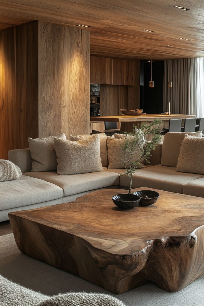 Wood Accent Lounge