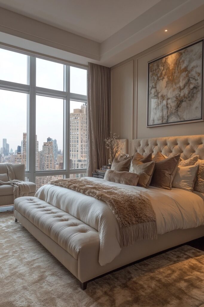 Worldly Cosmopolitan Vintage Modern Bedroom