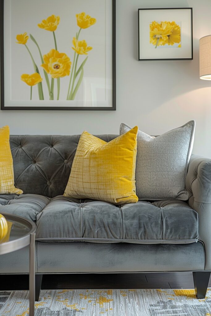 Yellow and Grey Accents