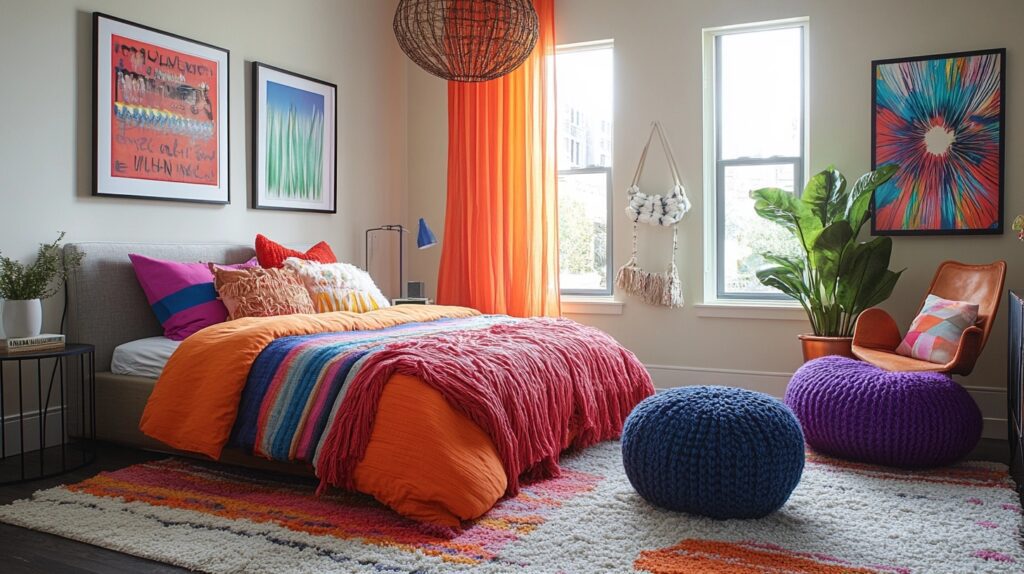 scandi boho girls bedroom