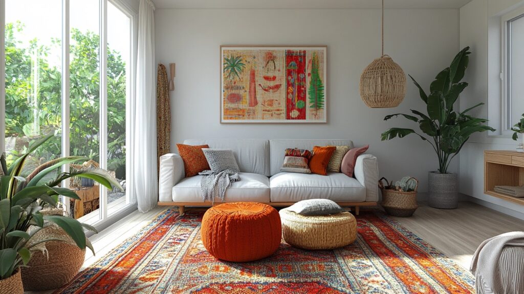 scandi boho living room