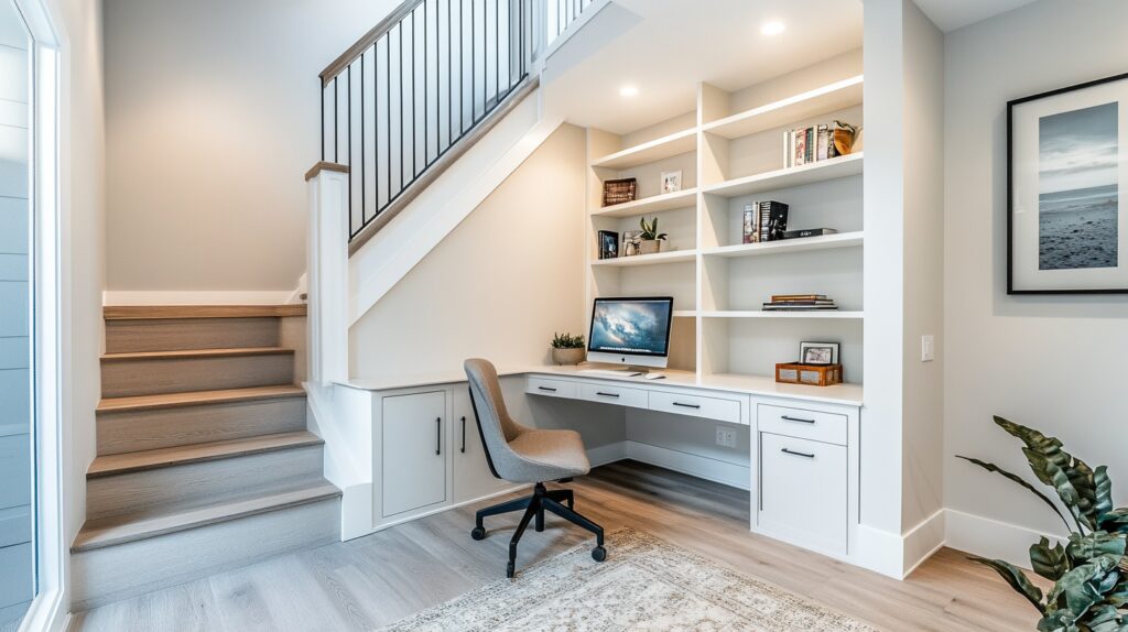 staircase storage under stairs