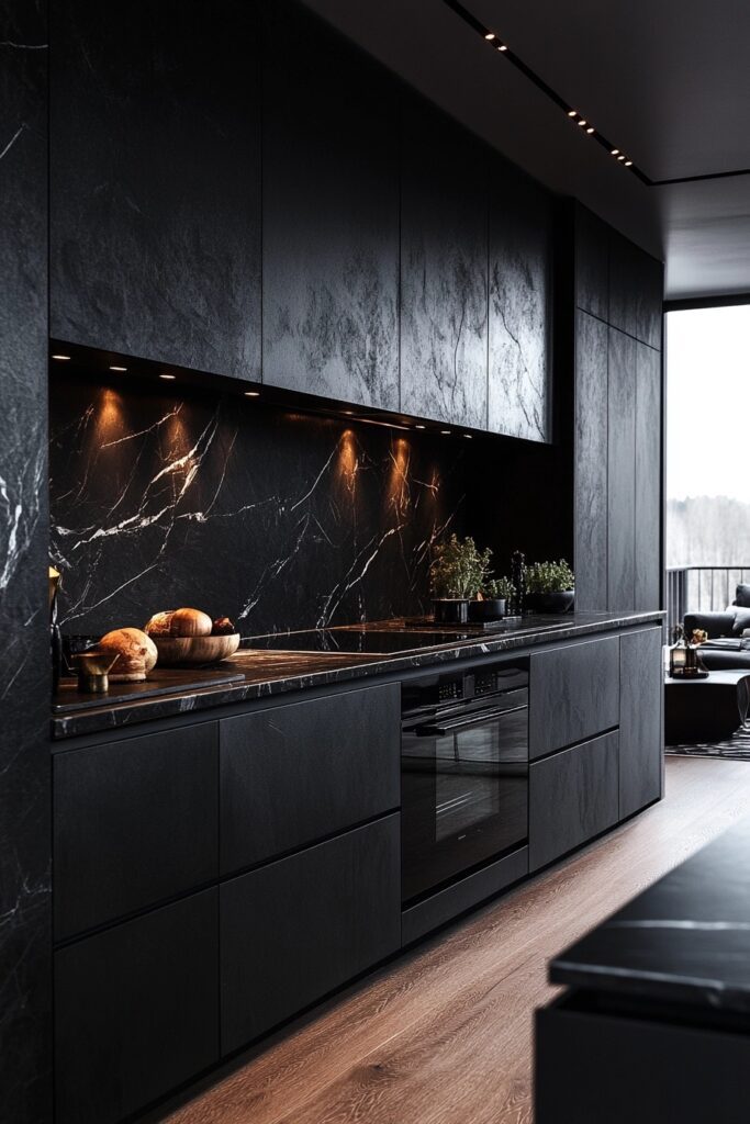 All-Black Elegant Kitchen