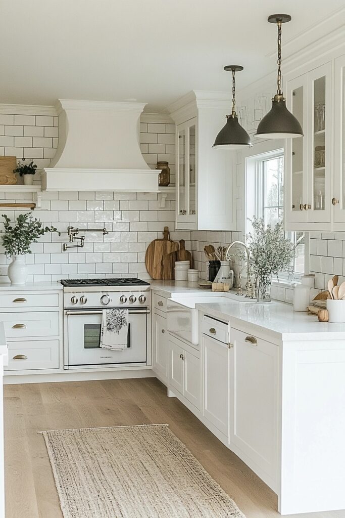 All-White Tranquil Kitchen