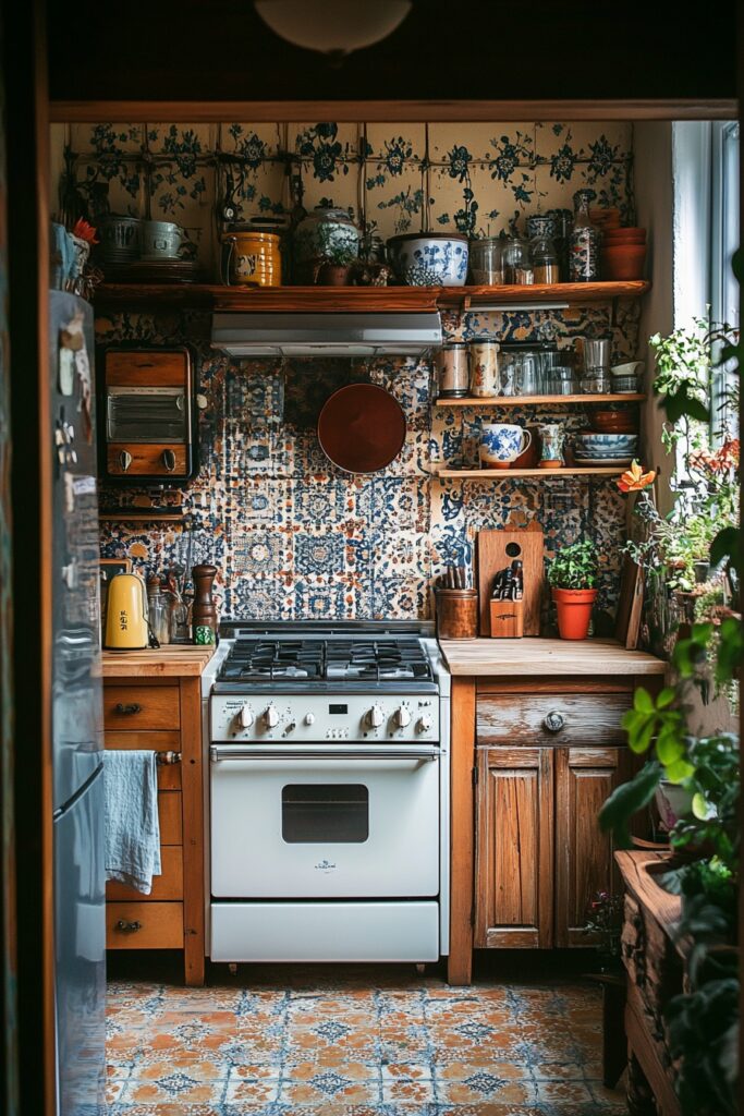 Boho Vintage Charm Kitchen