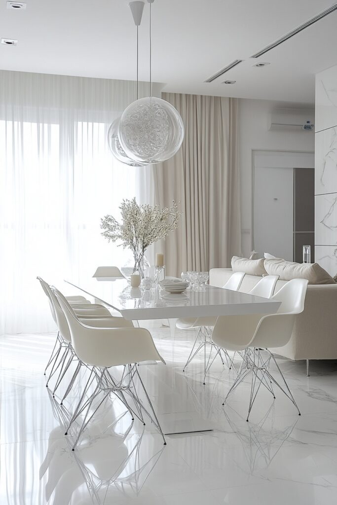 Bright White Dining Setup