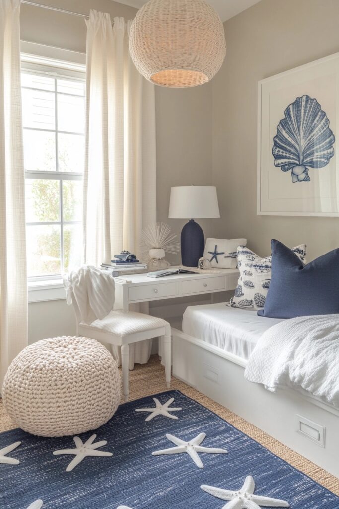 Coastal Chic Study Space