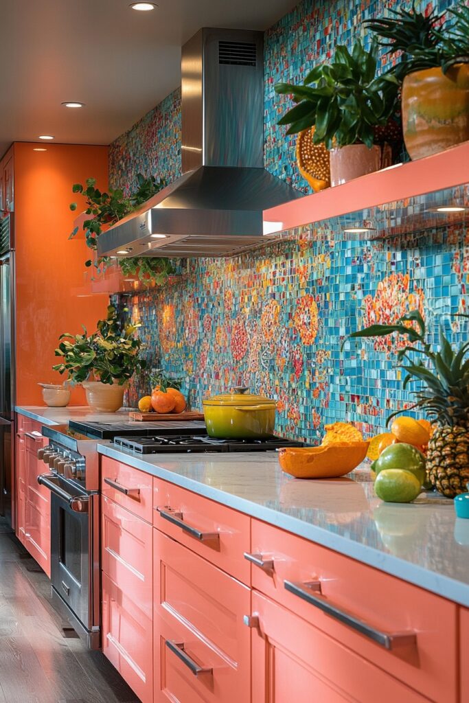 Coral Reef Coastal Boho Kitchen