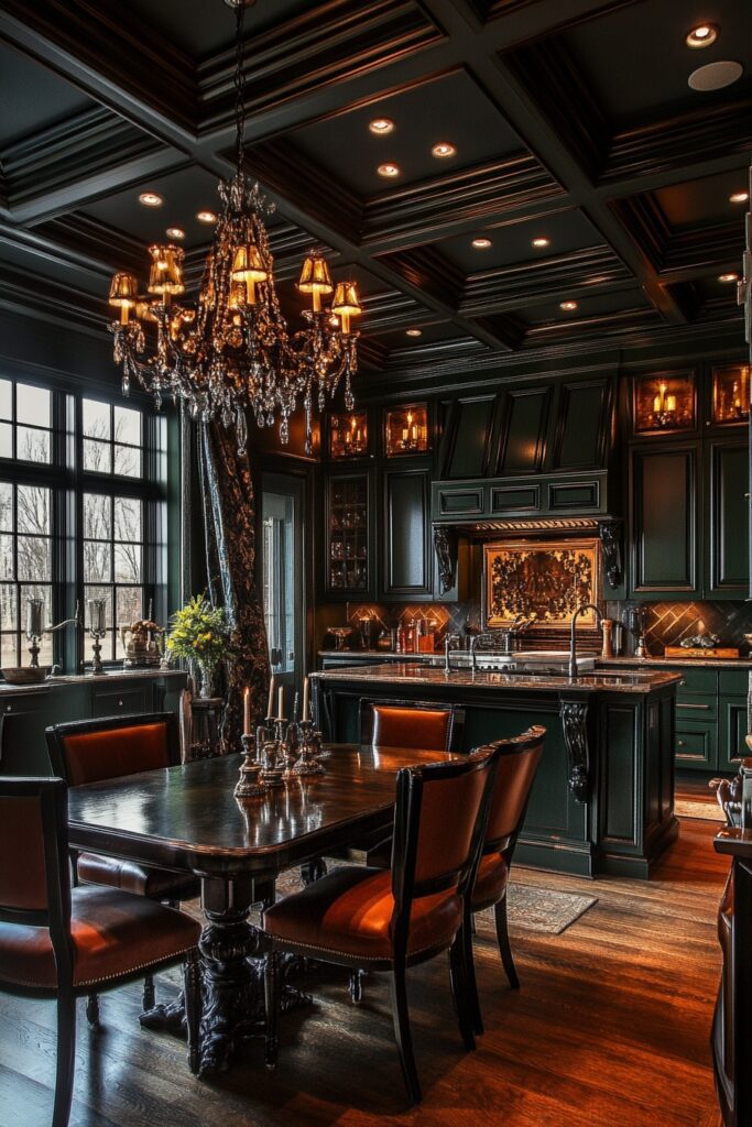 Deep Green Grandeur Kitchen