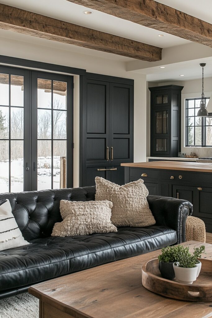 Dramatic Dark Accents in Farmhouse Decor