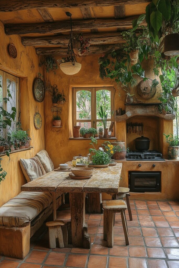 Earthy Boho Retreat Kitchen