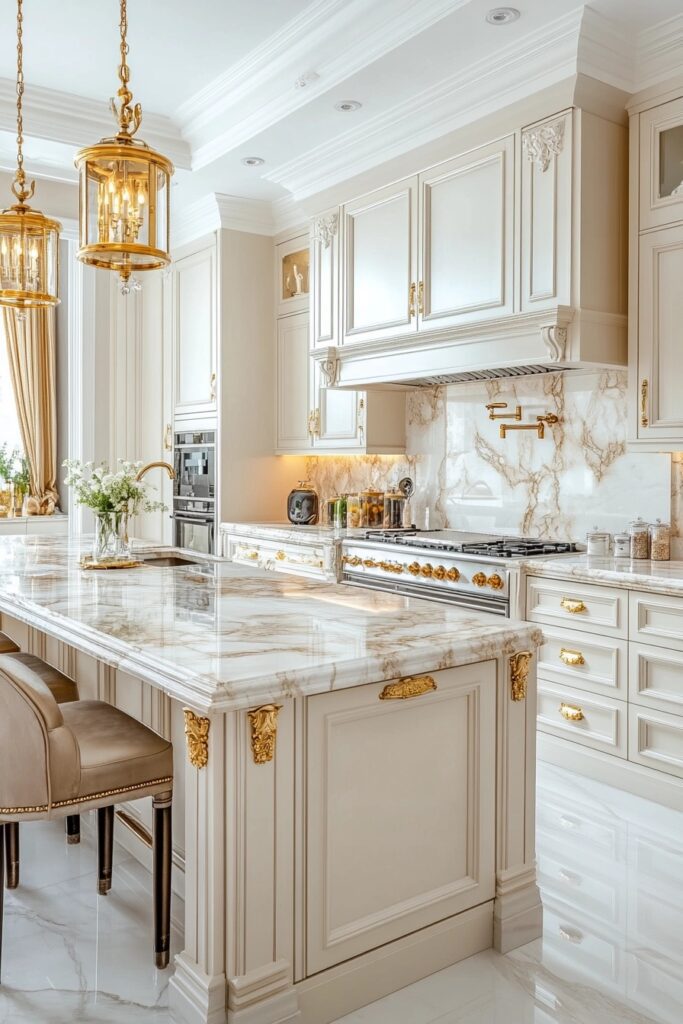 Elegant Marble Kitchen