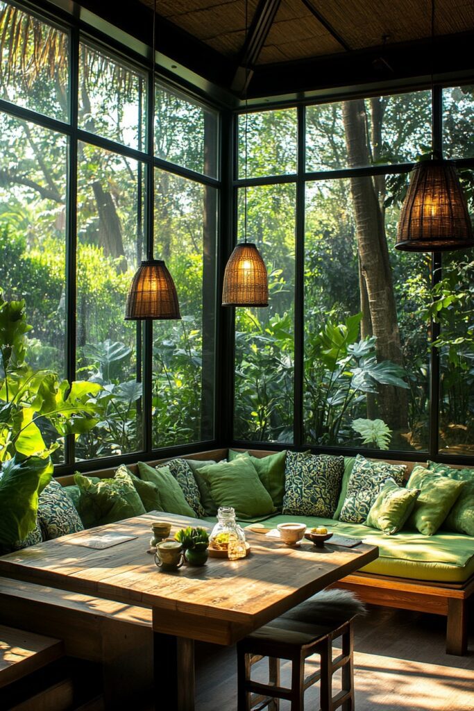 Green Oasis Breakfast Nook