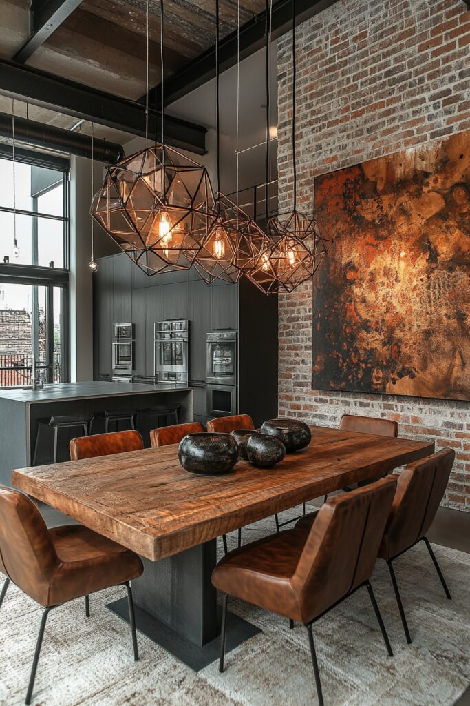 Loft-Inspired Dining Space