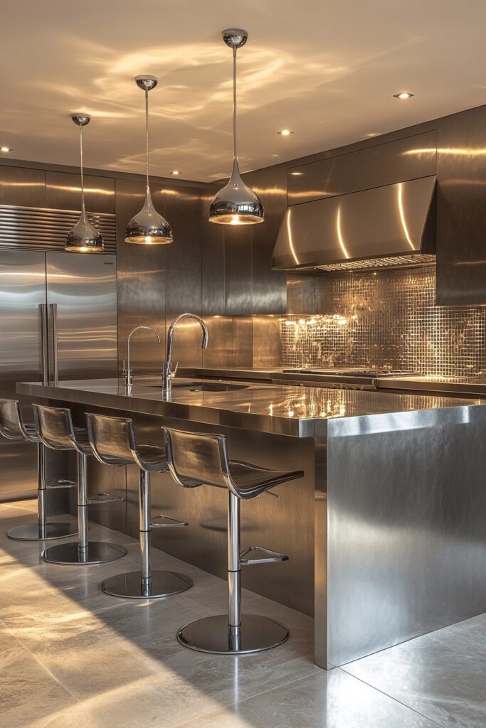 Metallic Modern Kitchen