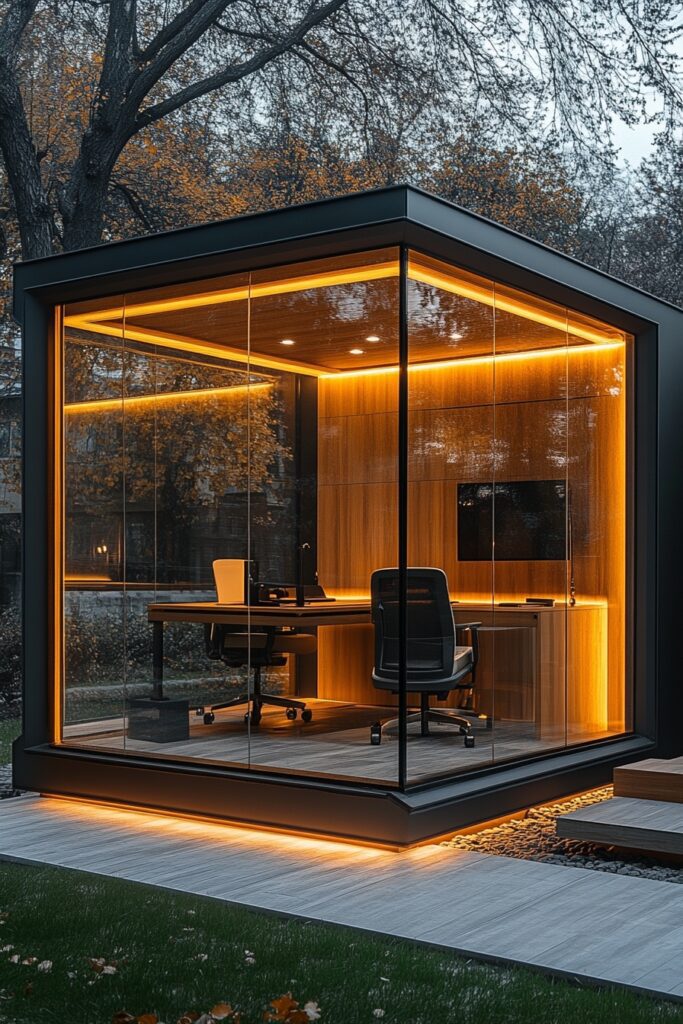 Modern Glass Enclosure Office