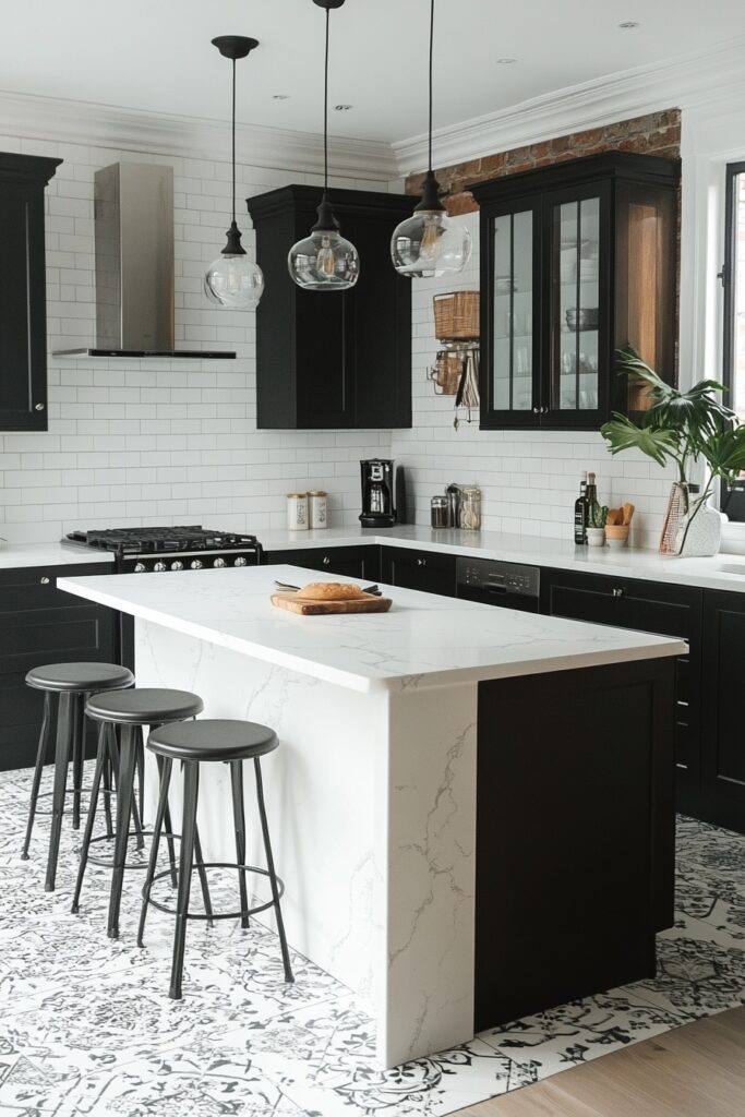 Monochrome Boho Kitchen