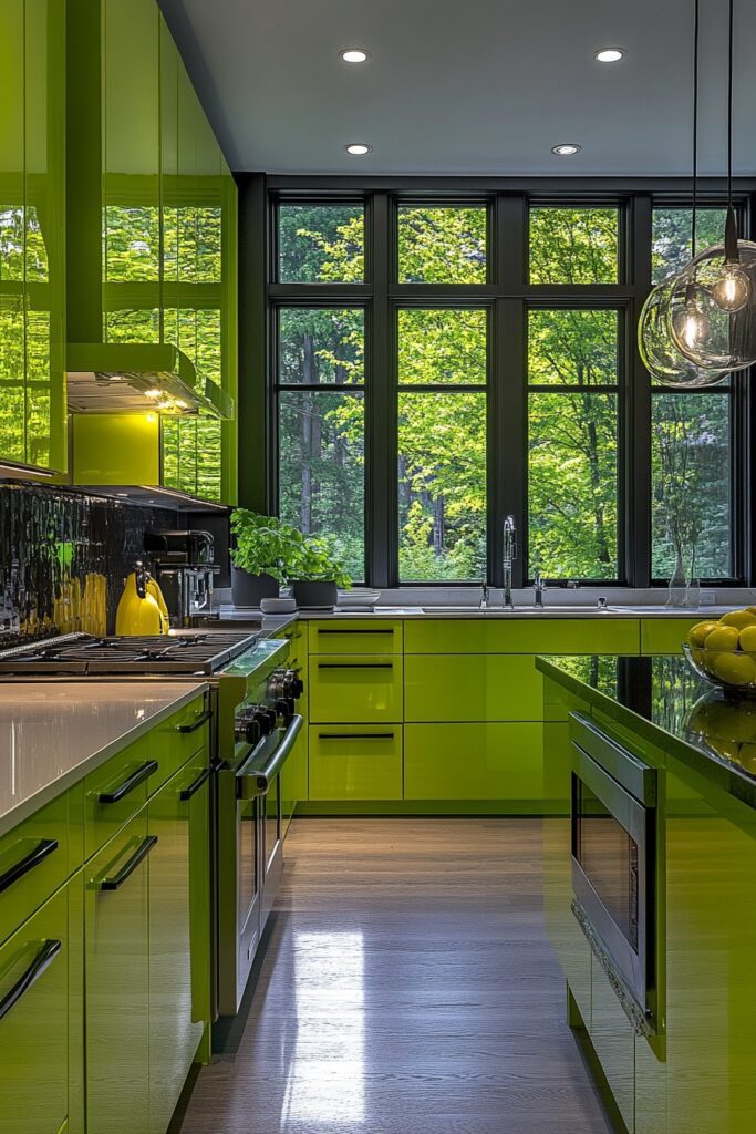 Neon Green Pulse Kitchen