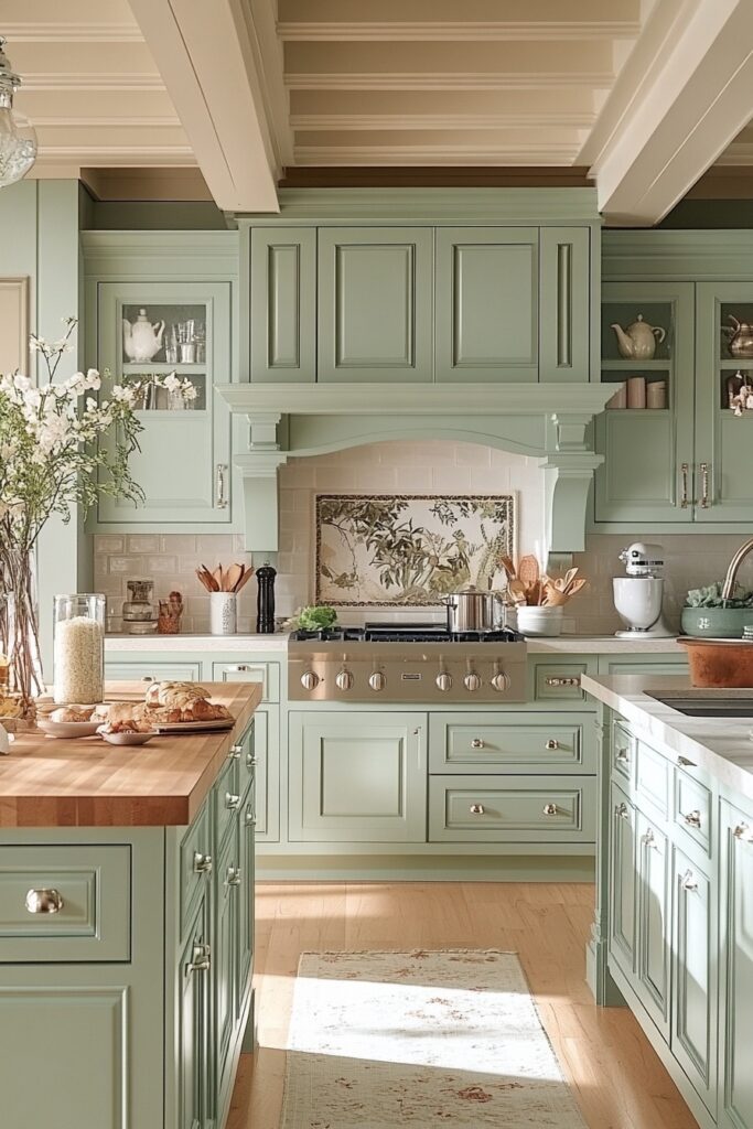 Pastel Green Charm Kitchen