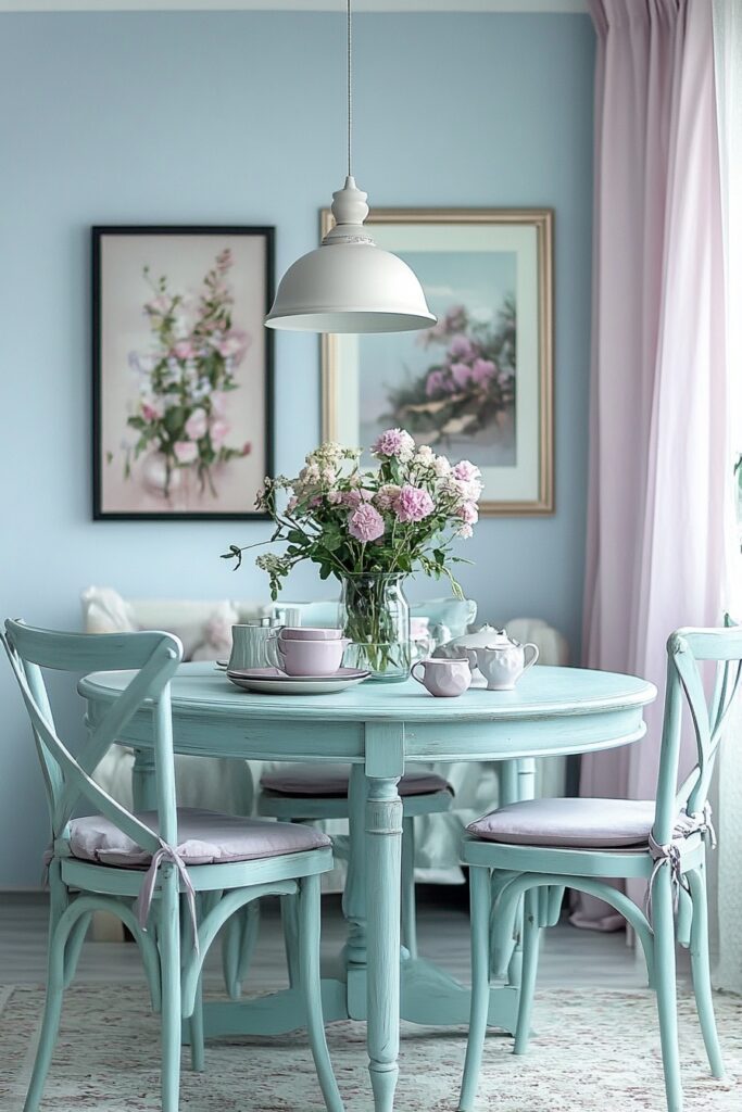 Pastel Serenity Dining Nook