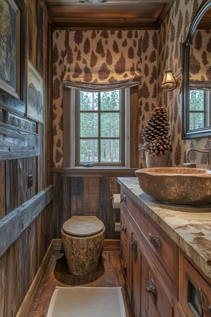 Pine Cone Themed Bathroom