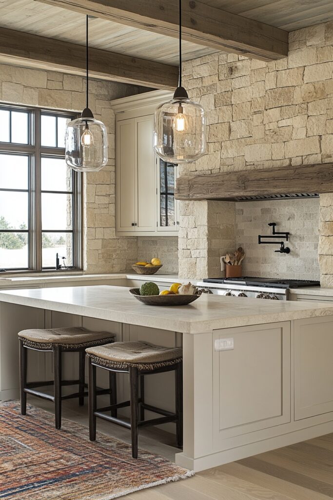 Serene Sandstone Kitchen