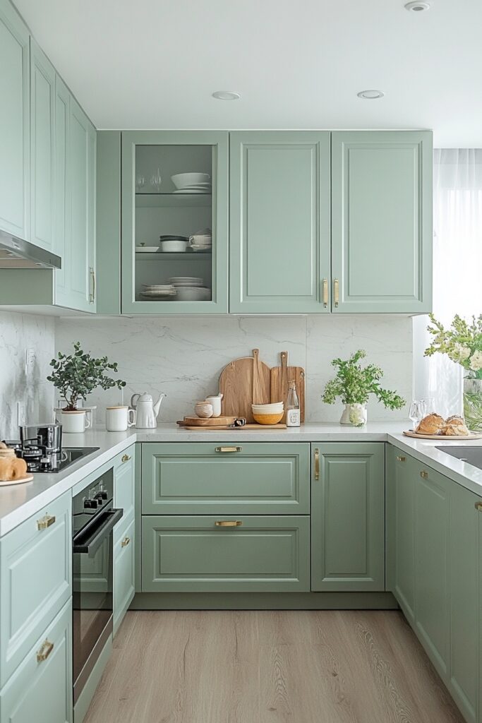 Soft Green Simplicity Kitchen