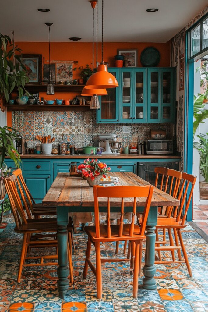 Vibrant Boho Color Burst Kitchen