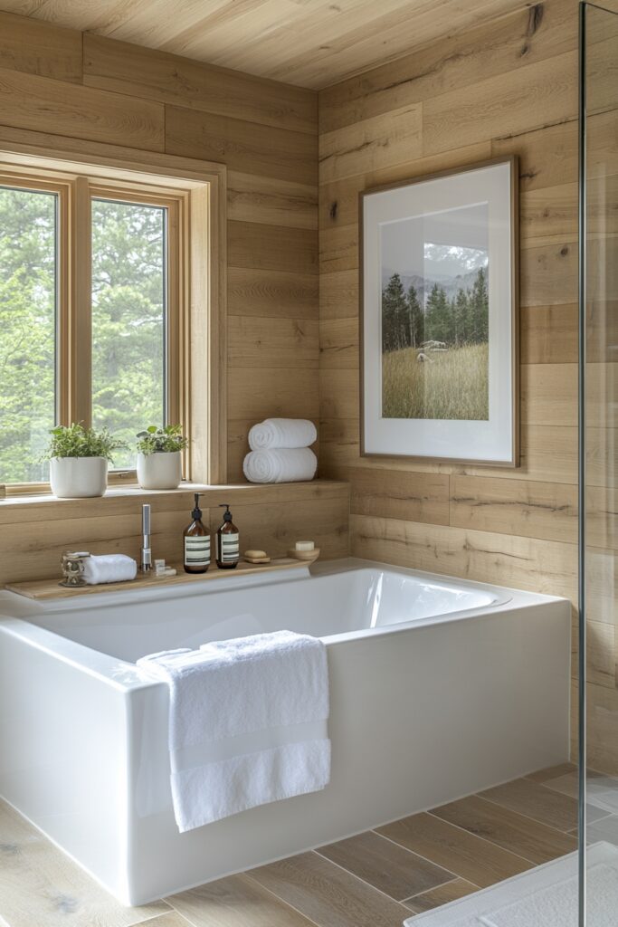 Wood-Trimmed Serenity Bathroom