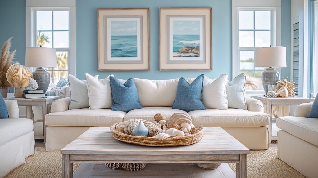 coastal preppy interior