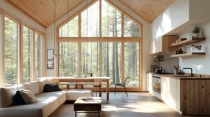 small cabin interior kitchen