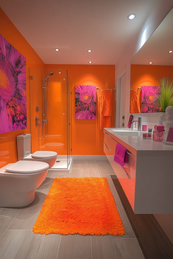 Bold and Bright Bathroom