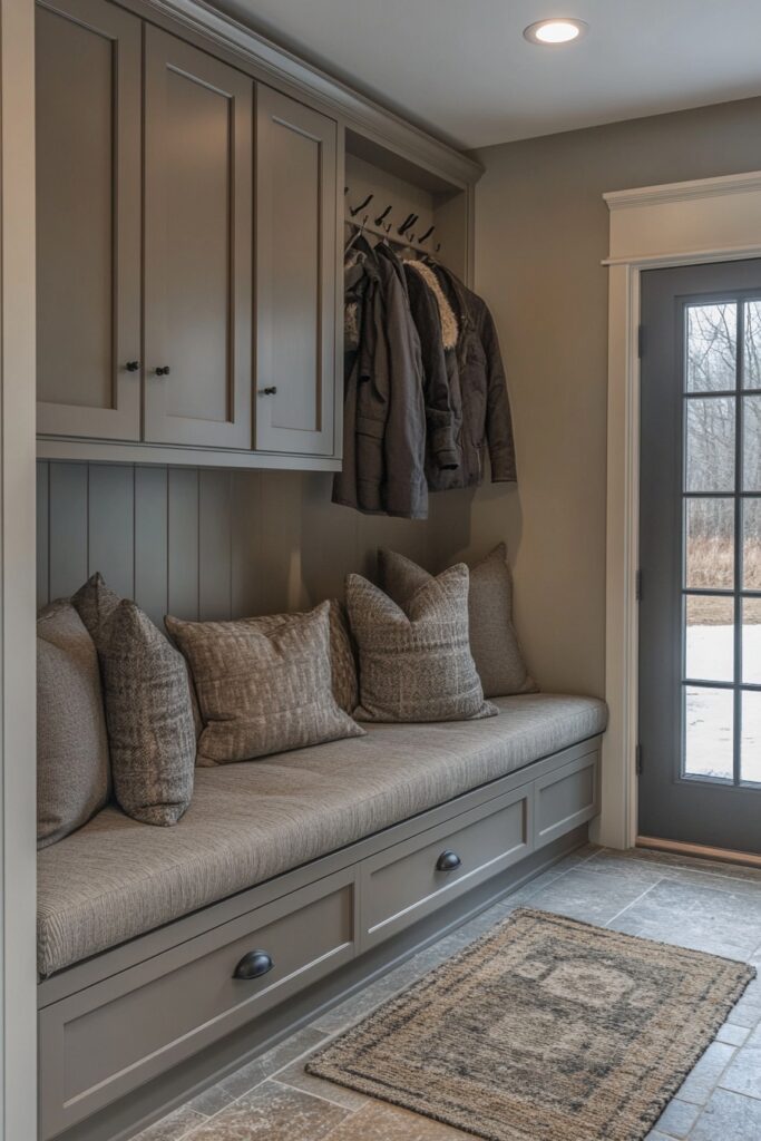 Classic Mudroom with Modern Touches