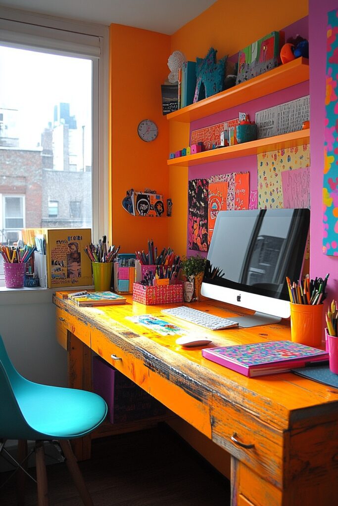 Colorful Office Nook