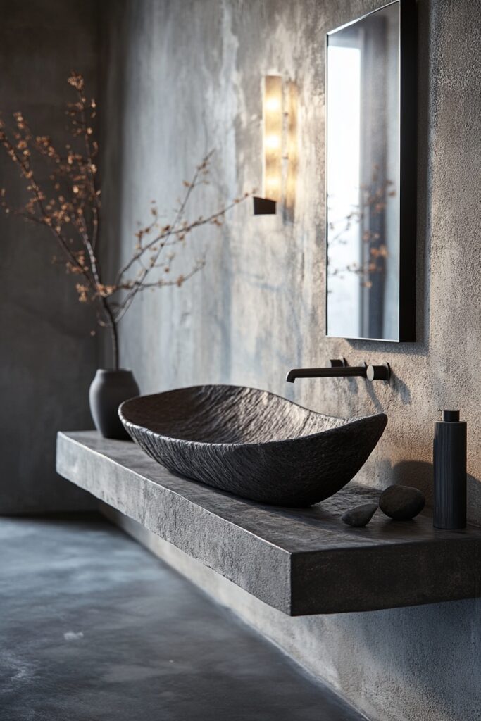 Concrete Minimalist Bathroom